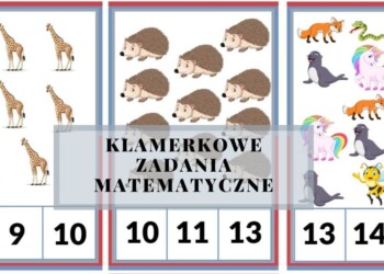 Klamerkowe zadania matematyczne do druku