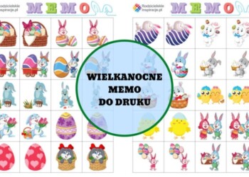 Wielkanocne Memo do druku - Gry dla dzieci