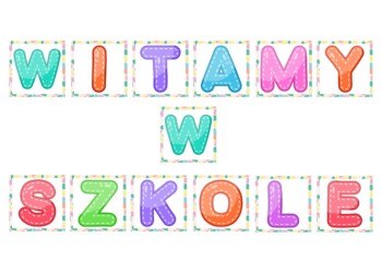 Witamy w szkole napis do druku