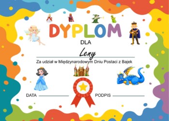 Dzień Bajki w przedszkolu. Dyplom
