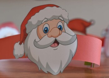 Opaska Mikołaja na głowę - szablon