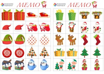 Gra Memory na Boże Narodzenie