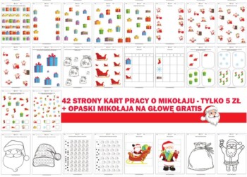 Mikołaj karty pracy do druku