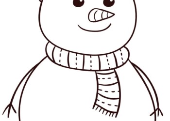 Bałwan kolorowanka do druku