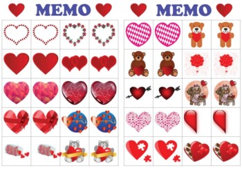 Walentynki Memo do druku