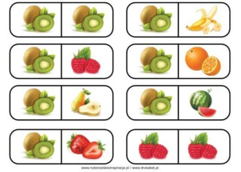 Owoce domino do druku