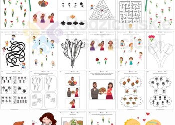 Dzień Kobiet przedszkole karty pracy