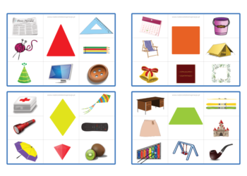 Figury geometryczne karty klamerkowe