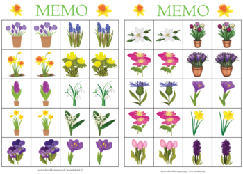 Wiosna memory do druku