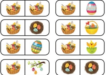 Wielkanoc domino do druku