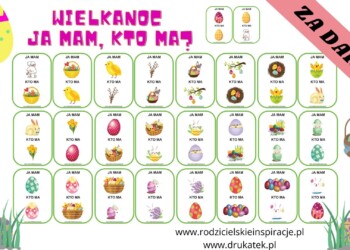 Wielkanoc "Ja mam, kto ma?" do druku za darmo