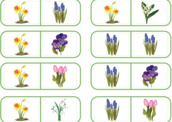 Wiosna domino do druku