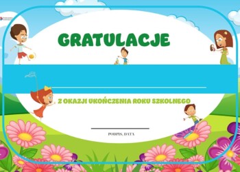 dyplom ukończenia roku szkolnego