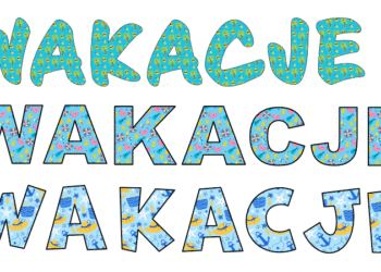 wakacje napisy do druku