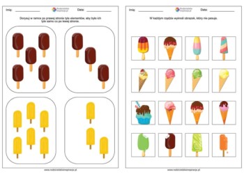 Dzień Lodów karty pracy