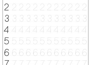 Cyferki do druku nauka pisania
