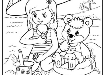 Wakacje kolorowanki na lato do druku