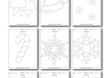 grafomotoryka zima szlaczki do druku