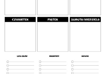 planer tygodniowy pdf z notatkami