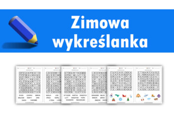 zimowa wykreslanka do druku