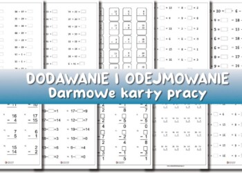 dodawanie odejmowanie karty pracy pdf do druku (przedszkole i szkoła podstawowa)