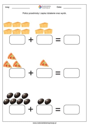 dodawanie w zakresie do 10
