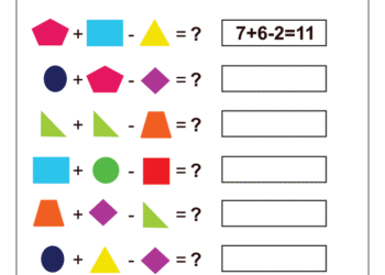Dodawanie i odejmowanie figury geometryczne do druku