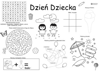 Dzień Dziecka karty pracy