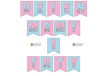 Szablon napisu Dzień Mamy i Taty do druku