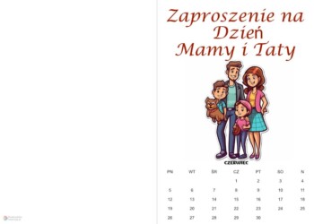 szablon zaproszenia dzien mamy i taty
