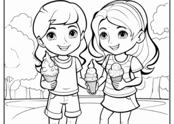 lody kolorowanki do druku dla dzieci