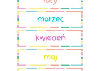 Miesiące do druku za darmo