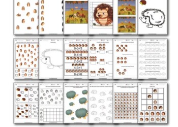 Dzień Jeża karty pracy dla przedszkolaków