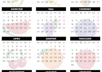 Kalendarz 2024 do druku za darmo w PDF.