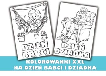 Dzień Babci i Dziadka kolorowanka do druku
