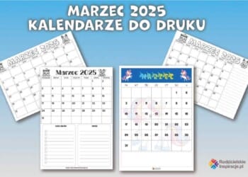Kalendarze na marzec do wydrukowania