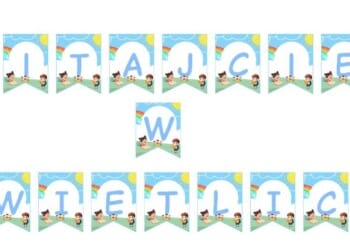 Witamy w świetlicy napis do druku