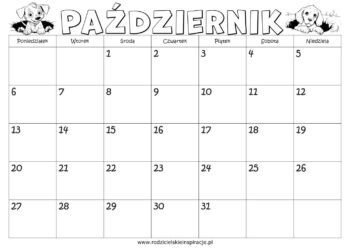 Kalendarz na październik 2025 roku