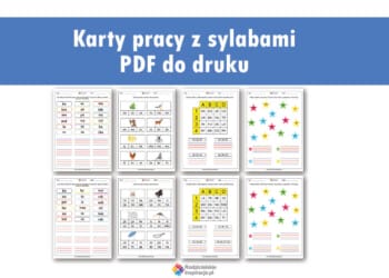 Sylaby karty pracy do nauki czytania w PDF