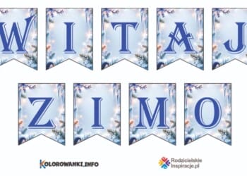 Napis Witaj Zimo do druku