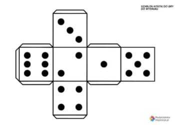 Kostka do gry do druku