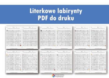 Literkowy labirynt dla dzieci do wydrukowania